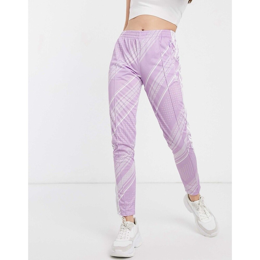 NWT Adidas Originals Women's Purple Glow Comfy Superstar Track Pants DV2581 Sz L